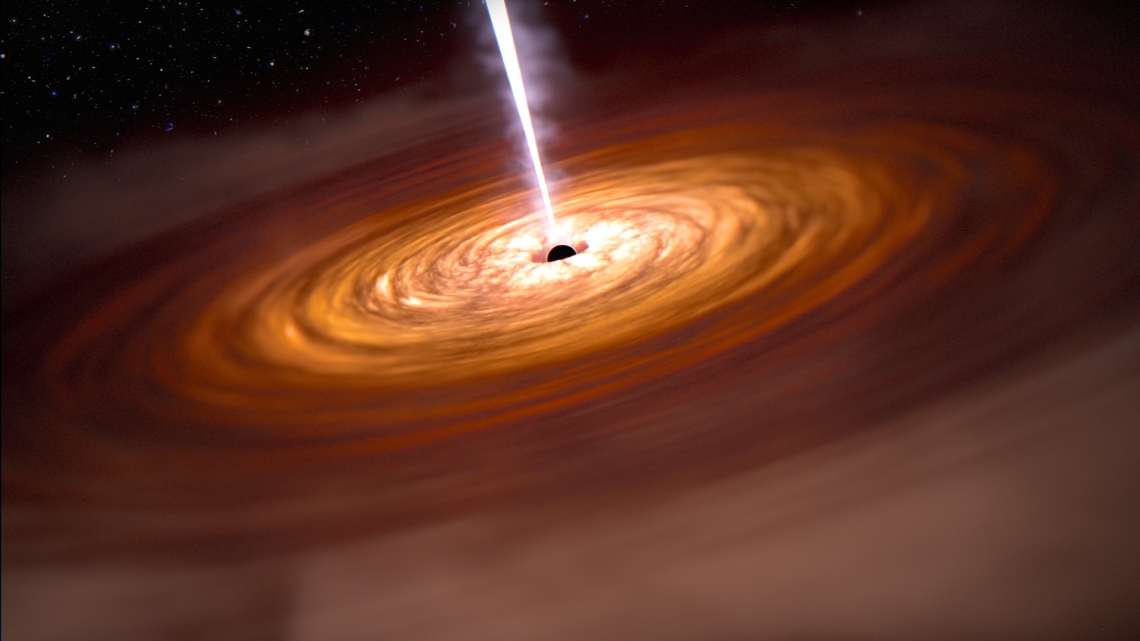 Artist's impression of a quasar Artist's impression of a quasar