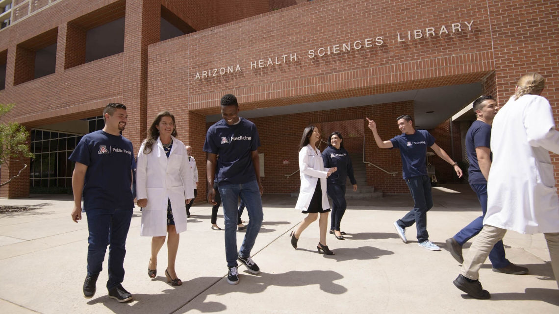 people outside the Arizona Health Sciences Library