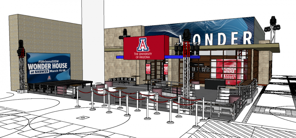 rendering of outside of the university of arizona wonder house