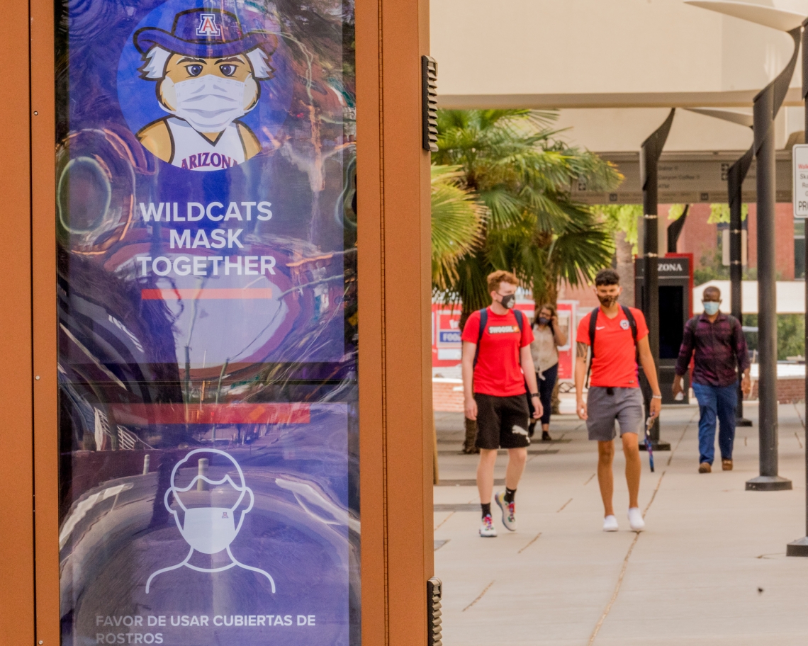 students on campus