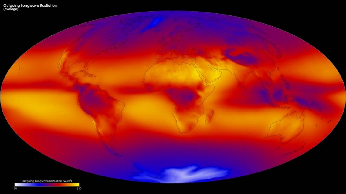 Heat map of Earth