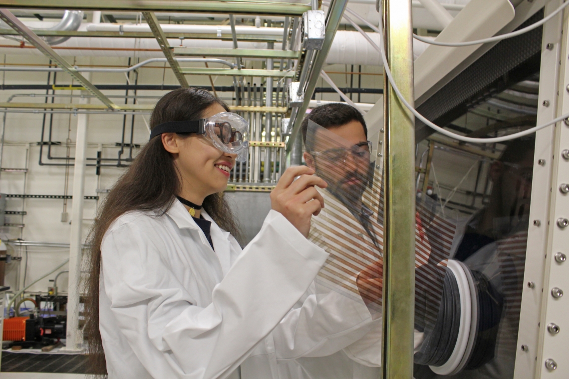 students in a lab