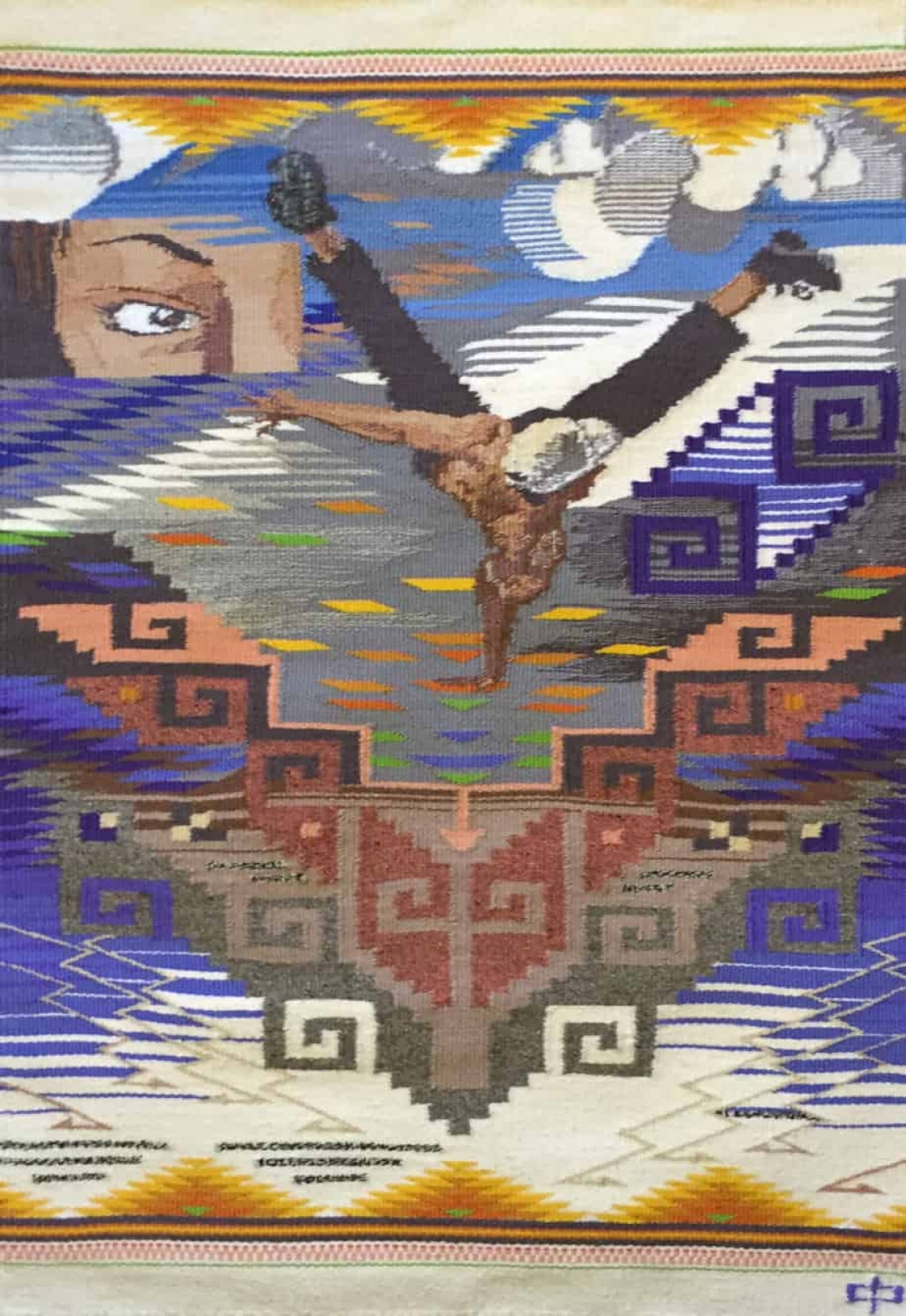 Marlowe Katoney, "Axis Radius #3," 2016 Navajo wool weaving