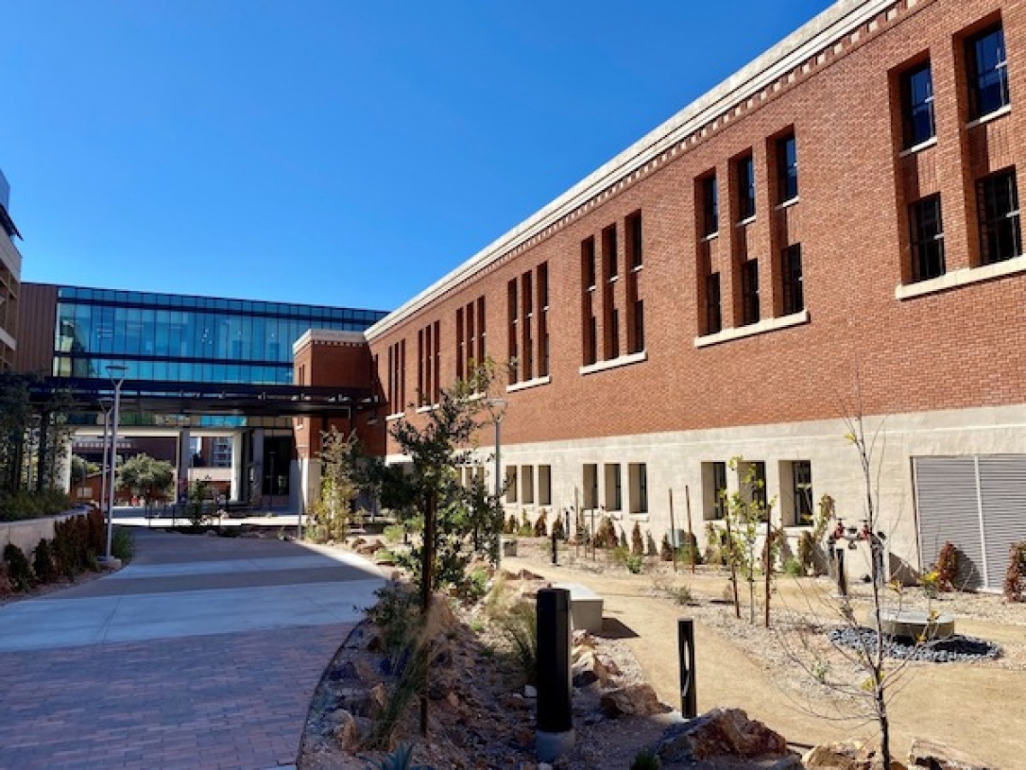 east entrance of bear down building