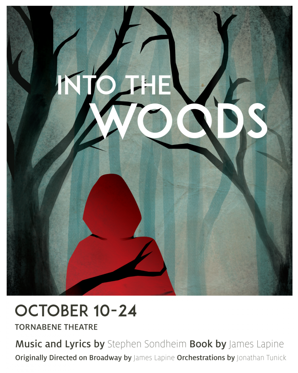 Poster for Fall 2021 production of TFTV's "Into the Woods". 