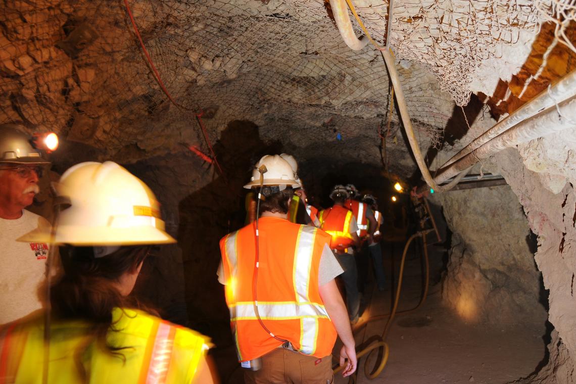 Mining engineering students train at the UA San Xavier Mining Laboratory Training Center. Mining engineering students train at the UA San Xavier Mining Laboratory Training Center.