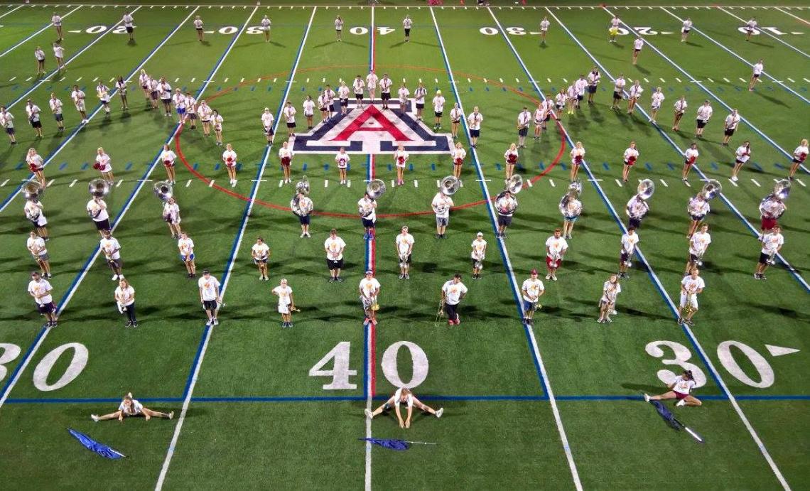 Chad Shoopman, director of the Pride of Arizona Marching Band and Pep Band, selected the music of Earth, Wind & Fire to lead the band's new season. Shoopman was a Pride of Arizona member during his years at the UA. Chad Shoopman, director of the Pride of Arizona Marching Band and Pep Band, selected the music of Earth, Wind & Fire to lead the band's new season. Shoopman was a Pride of Arizona member during his years at the UA.