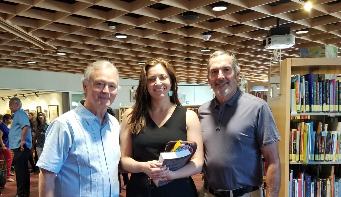 Todd Fletcher, Leah Durán and Bob Holl, founder of Learning A-Z