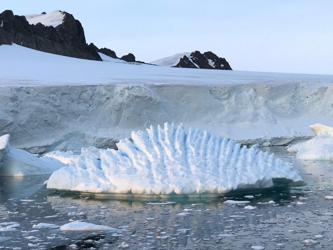 An unusual iceberg at Rothera Research Station, Antarctic Peninsula An unusual iceberg at Rothera Research Station, Antarctic Peninsula