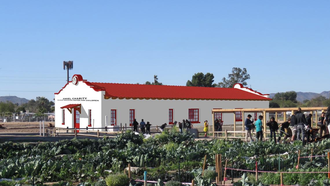 The Angel Charity Culinary Education Center, depicted in this artist's rendering, will include a state-of-the-art commercial kitchen where children can learn to prepare healthy meals from food they have grown at Tucson Village Farm. The Angel Charity Culinary Education Center, depicted in this artist's rendering, will include a state-of-the-art commercial kitchen where children can learn to prepare healthy meals from food they have grown at Tucson Village Farm.