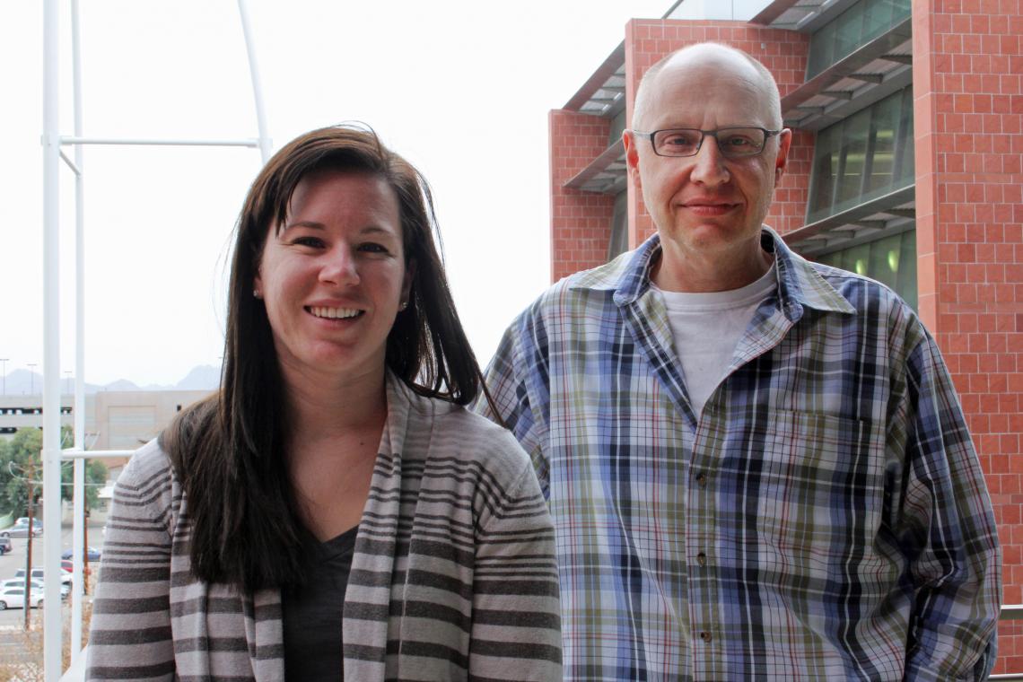 Danielle Buck, the study's author and a UA doctoral candidate, with mentor Henk Granzier, a UA professor in molecular and cellular biology and physiology.