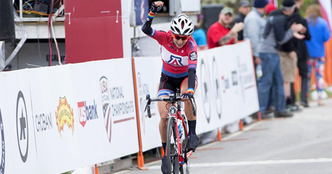 UA chemical and environmental engineering graduate Erica Clevenger wins the Women’s Division Club Road Race at the 2017 USA Cycling Collegiate and Para-Cycling Road National Championships. UA chemical and environmental engineering graduate Erica Clevenger wins the Women’s Division Club Road Race at the 2017 USA Cycling Collegiate and Para-Cycling Road National Championships.