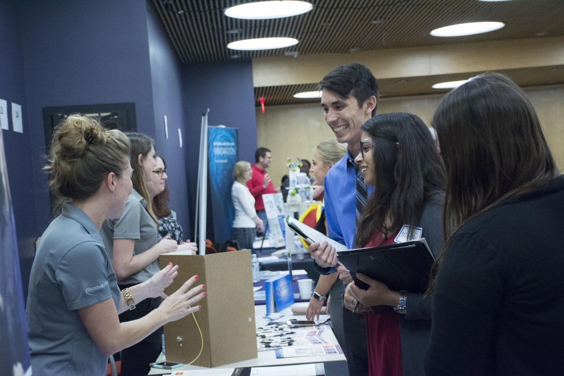 The Student Industry Networking Event, or SINE, facilitates interaction between STEM and business students and potential mentors or future employers. The Student Industry Networking Event, or SINE, facilitates interaction between STEM and business students and potential mentors or future employers.