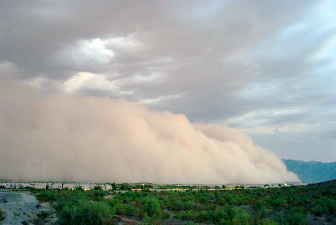 Dust storm season in Arizona begins in March. Dust storm season in Arizona begins in March.