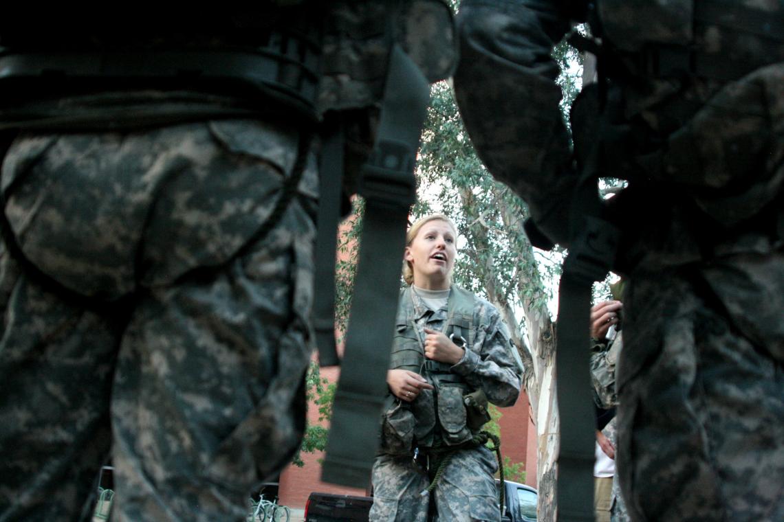 UA mechanical engineering senior Maurissa Wortham served as the UA Reserve Officers' Training Corps Ranger Challenge Team captain. In a a male-dominated sport, the UA team also has "a strong female presence," she said. "We're not used to seeing that." 