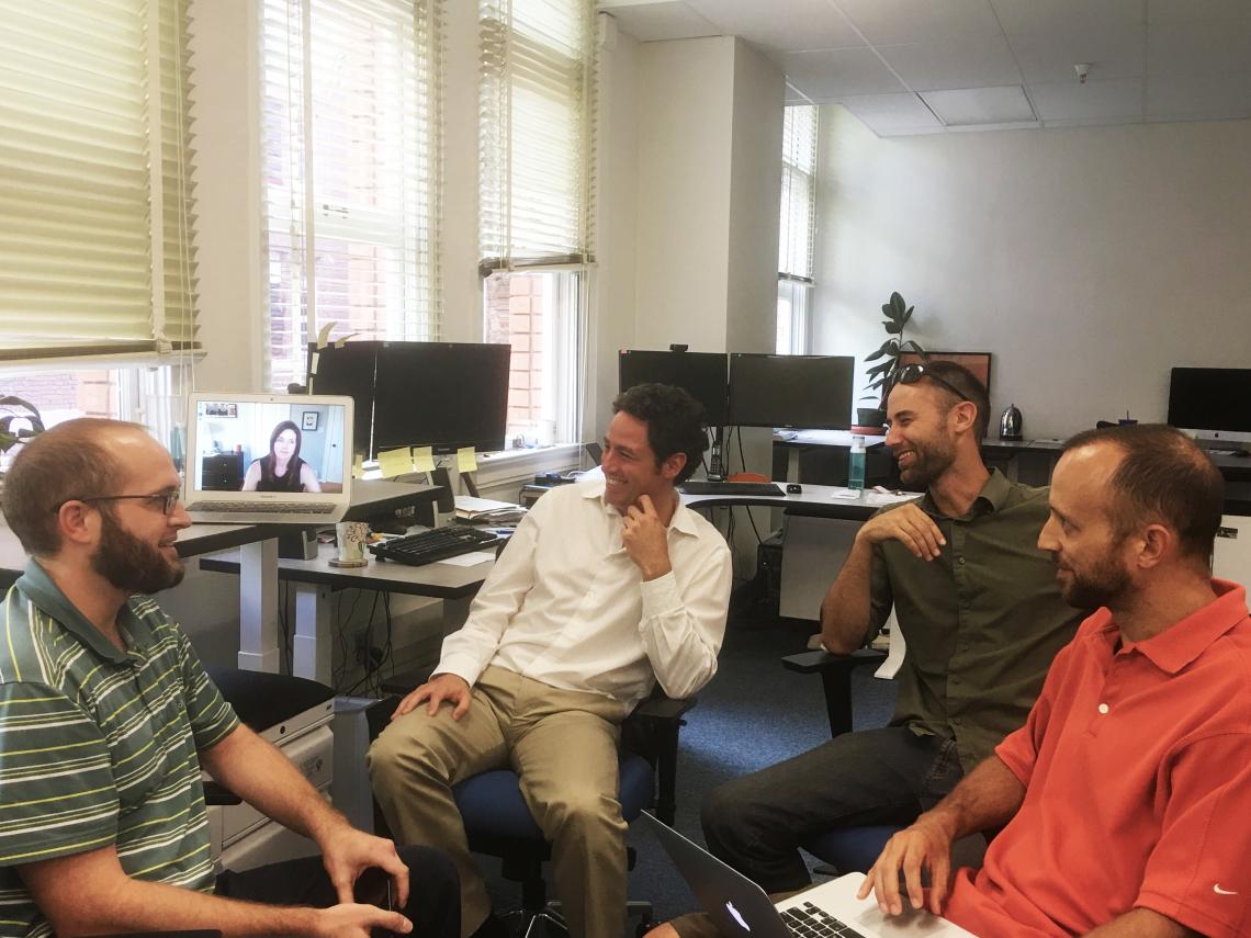 The Filmstacker development team : Craig Boesewetter. Kimberly Daly , Matt Rahr, Cody Sheehy and J.D. Gibbs. The Filmstacker development team : Craig Boesewetter. Kimberly Daly , Matt Rahr, Cody Sheehy and J.D. Gibbs.