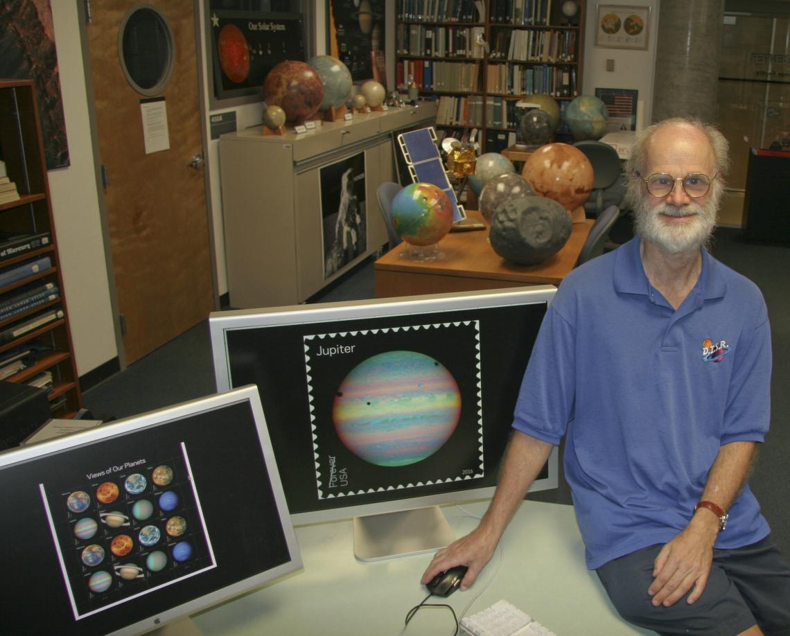 Erich Karkoschka in the Space Imagery Center at the UA's Lunar and Planetary Laboratory. 
