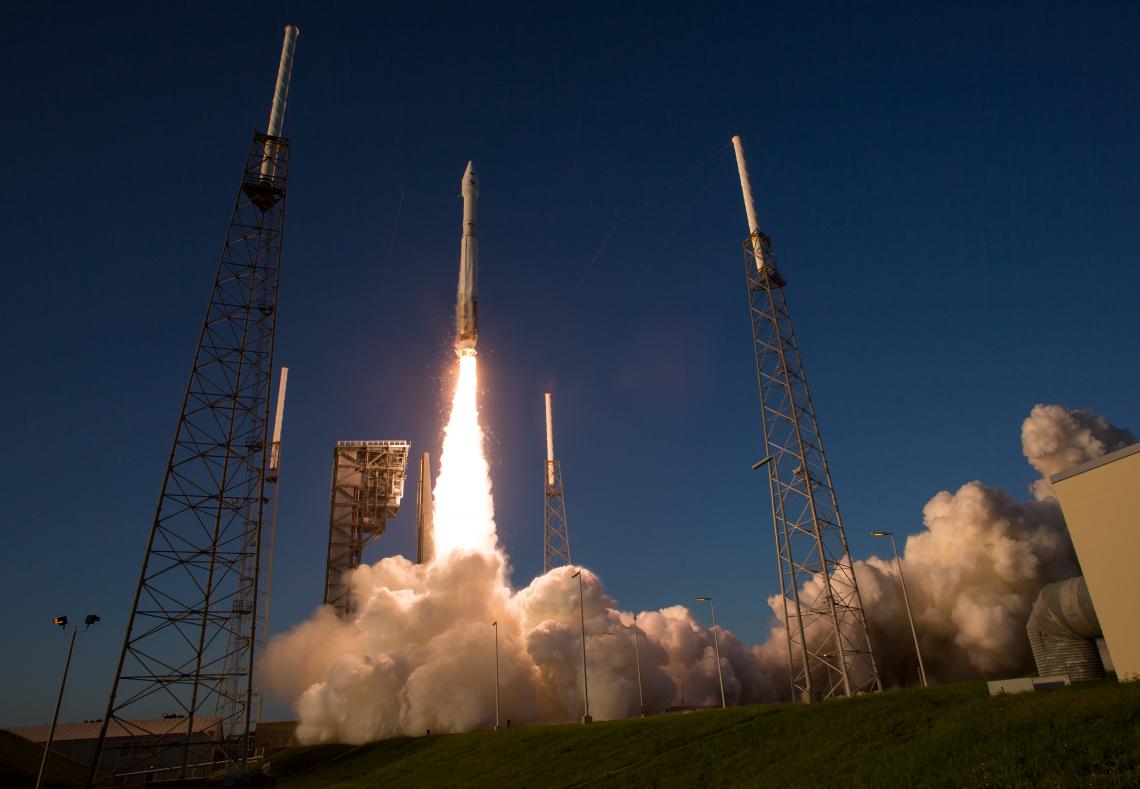 The Atlas V rocket carrying the OSIRIS-REx spacecraft lifts off from Space Launch Complex 41 in Cape Canaveral, Florida. The Atlas V rocket carrying the OSIRIS-REx spacecraft lifts off from Space Launch Complex 41 in Cape Canaveral, Florida.