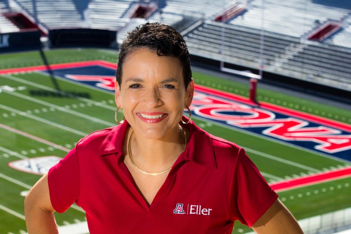 Lisa Ordóñez of the Eller College of Management turned her passion for football into a research study about the effects of rivalry on risk-taking. Lisa Ordóñez of the Eller College of Management turned her passion for football into a research study about the effects of rivalry on risk-taking.