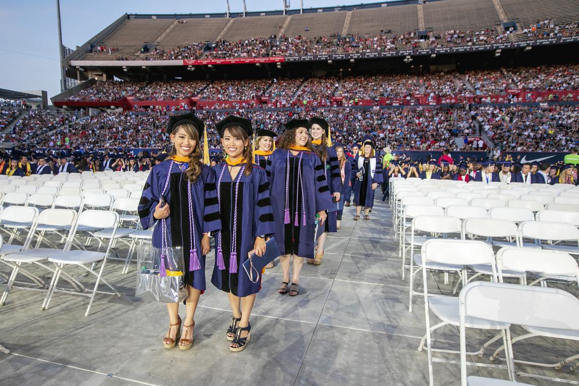 Stephanie Celeste and Michelle Celeste attended Commencement after graduating from the UA's online Doctor of Nursing Practice program. Stephanie Celeste and Michelle Celeste attended Commencement after graduating from the UA's online Doctor of Nursing Practice program.
