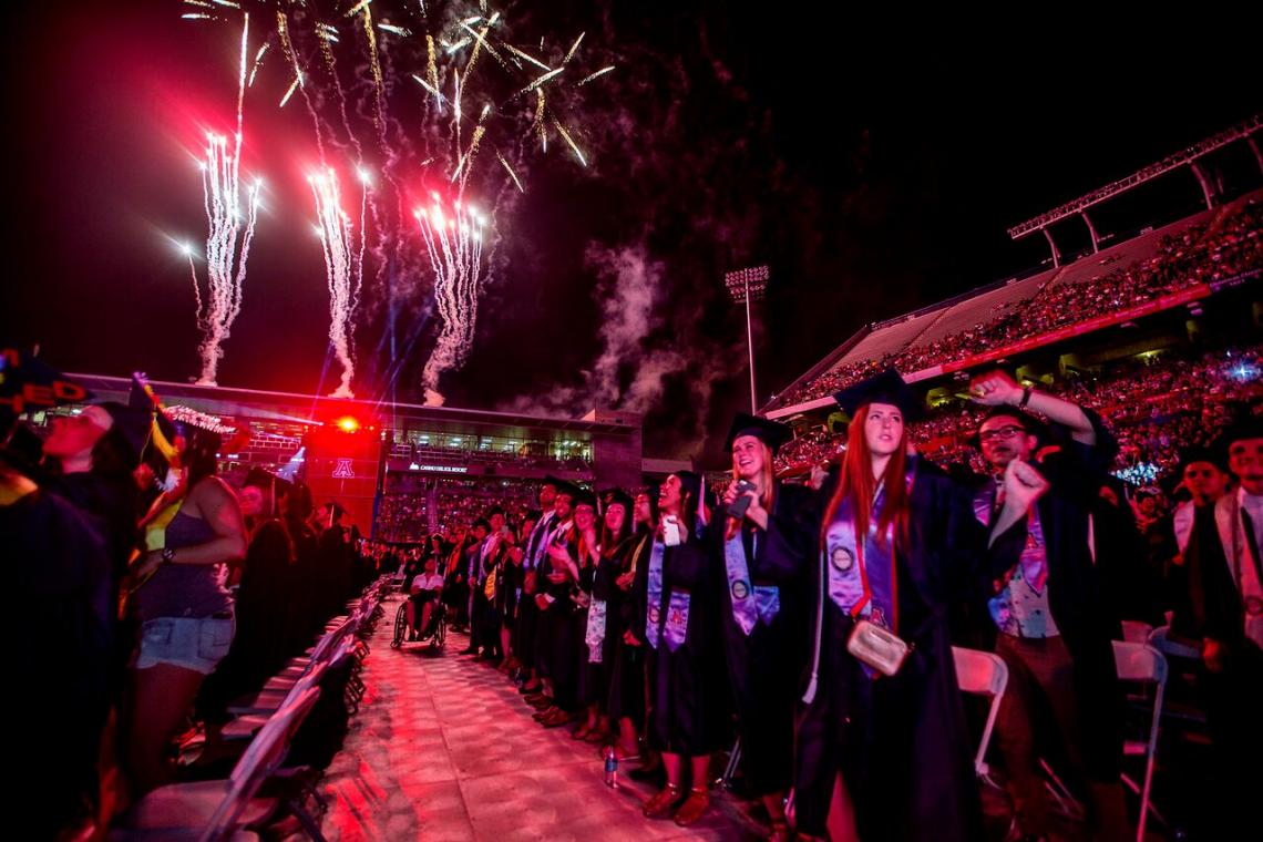 The UA will celebrate the achievement of thousands of graduating students on Friday. If you can't attend the event, it will be streamed live by Arizona Public Media.  