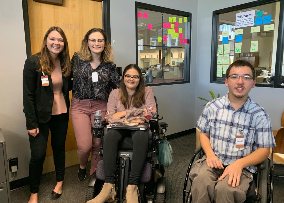 From left: UA students Ava Garcia, Rocky Baier, Erin Thomson and Phillip Bramwell From left: UA students Ava Garcia, Rocky Baier, Erin Thomson and Phillip Bramwell