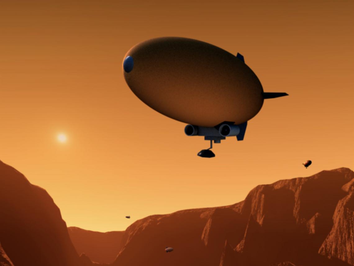 Blimps could one day play an important role in selecting interesting objects for closer examination by rovers on the ground or on the surface of lakes on alien planets. Blimps could one day play an important role in selecting interesting objects for closer examination by rovers on the ground or on the surface of lakes on alien planets.