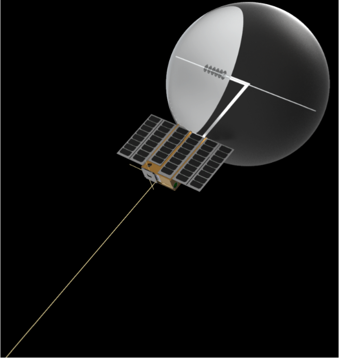 A rendering of CatSat, a nanosatellite being built by UA students. A rendering of CatSat, a nanosatellite being built by UA students.