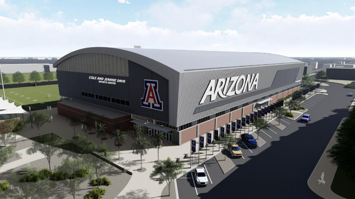An artist's rendering shows what the Cole and Jeannie Davis Sports Center will look like when it is completed. An artist's rendering shows what the Cole and Jeannie Davis Sports Center will look like when it is completed.