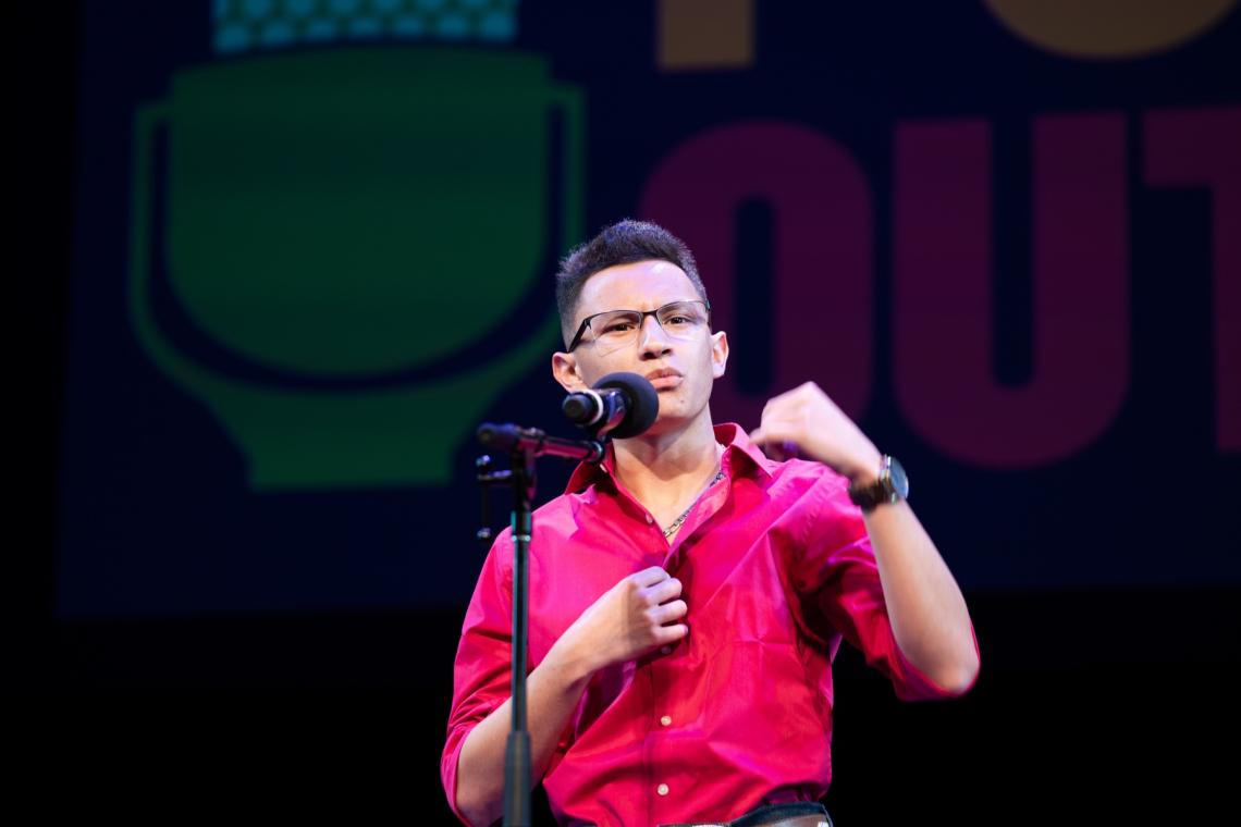 Edgardo Aguilar is the 2019 Arizona Poetry Out Loud champion. Edgardo Aguilar is the 2019 Arizona Poetry Out Loud champion.