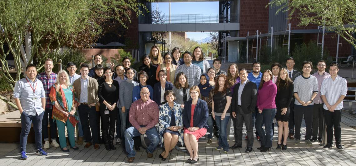 Roberta Diaz Brinton, pictured with the UA's Center for Innovation in Brain Science team, has been awarded a $1.8 million grant to develop a cross-disciplinary and translationally oriented workforce to discover new drugs for Alzheimer’s and other neurodeg Roberta Diaz Brinton, pictured with the UA's Center for Innovation in Brain Science team, has been awarded a $1.8 million grant to develop a cross-disciplinary and translationally oriented workforce to discover new drugs for Alzheimer’s and other neurodeg
