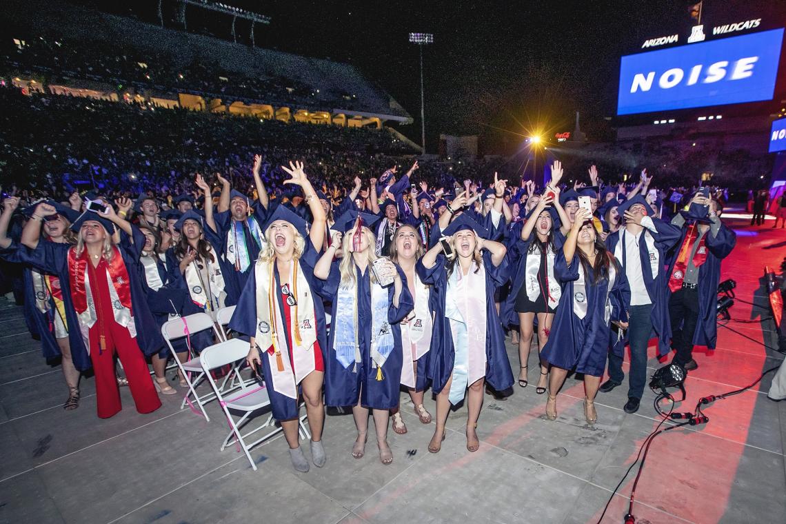 About 4,500 graduates are expected to join in the celebration at Arizona Stadium on Friday. About 4,500 graduates are expected to join in the celebration at Arizona Stadium on Friday.