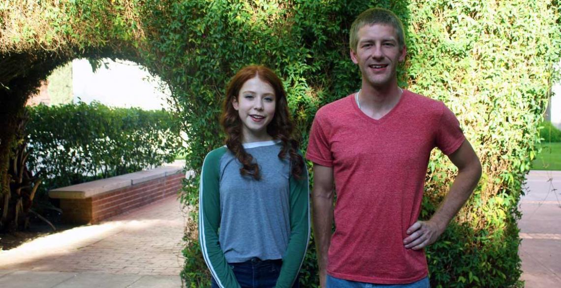 Hannah Shoffner, a freshman at Empire High School in Vail, Arizona, and her science fair project mentor Joe Schlosser, a chemical engineering doctoral student. Hannah Shoffner, a freshman at Empire High School in Vail, Arizona, and her science fair project mentor Joe Schlosser, a chemical engineering doctoral student.