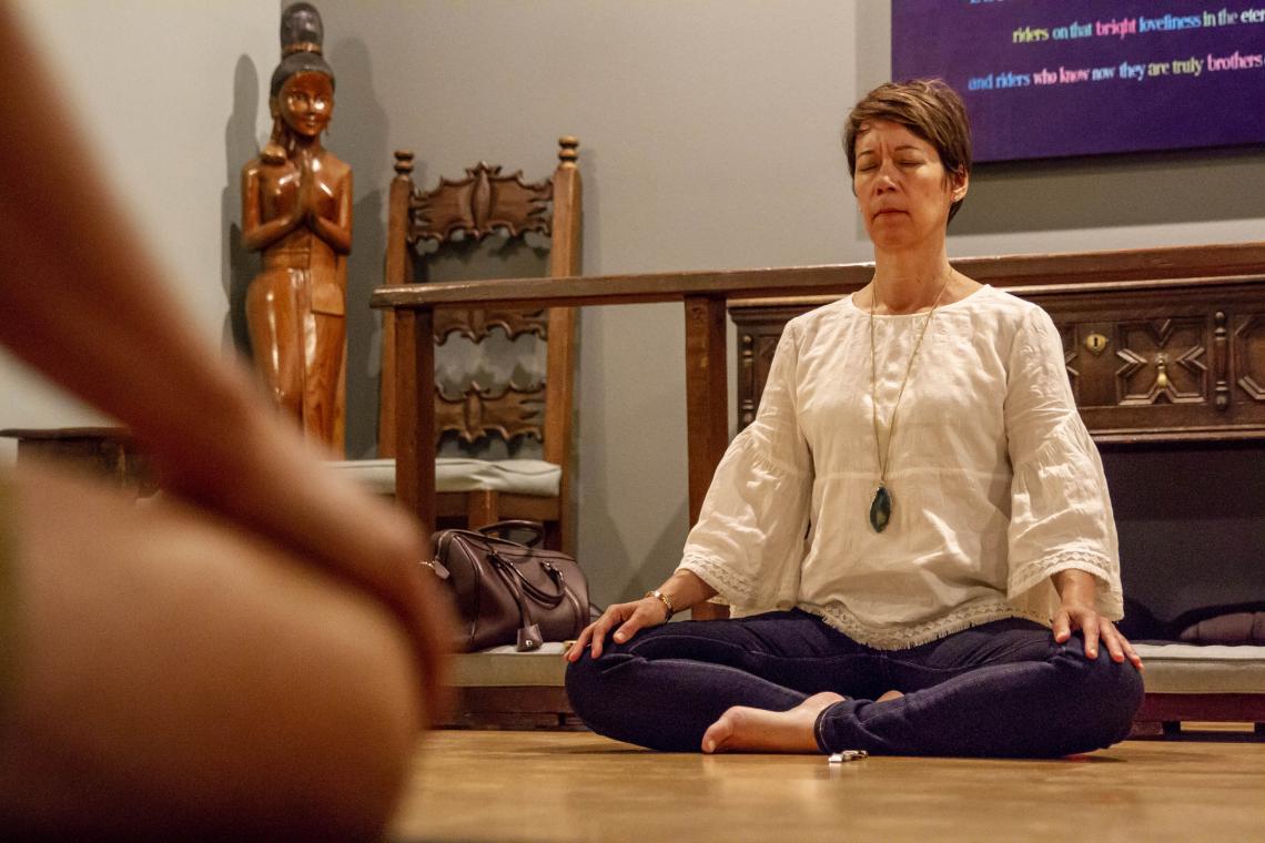 Leslie Langbert, director of the UA Center for Compassion Studies, is teaching a new online course on mindfulness. During the school year, Langbert also leads a free guided meditation practice on Monday evenings. Leslie Langbert, director of the UA Center for Compassion Studies, is teaching a new online course on mindfulness. During the school year, Langbert also leads a free guided meditation practice on Monday evenings.