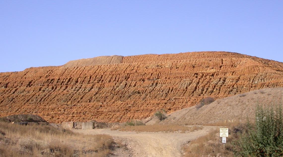 The front of the mine tailings pile at the Iron King Mine and Humboldt Smelter Superfund Site in Yavapai County. The front of the mine tailings pile at the Iron King Mine and Humboldt Smelter Superfund Site in Yavapai County.