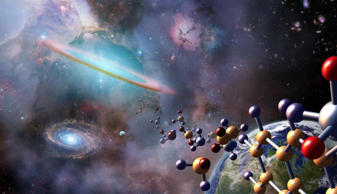 Artist's illustration of complex organic molecules in space. Image: NASA/Jenny Mottar Artist's illustration of complex organic molecules in space. Image: NASA/Jenny Mottar