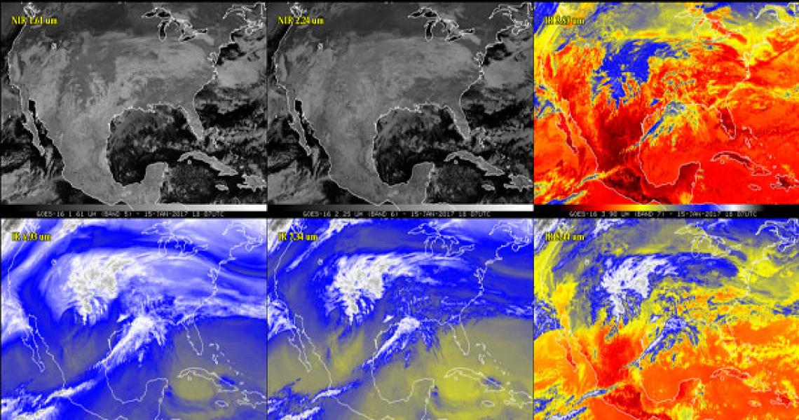 NOAA's newest weather satellite took these photos of Earth from 22,300 miles in January. NOAA's newest weather satellite took these photos of Earth from 22,300 miles in January.