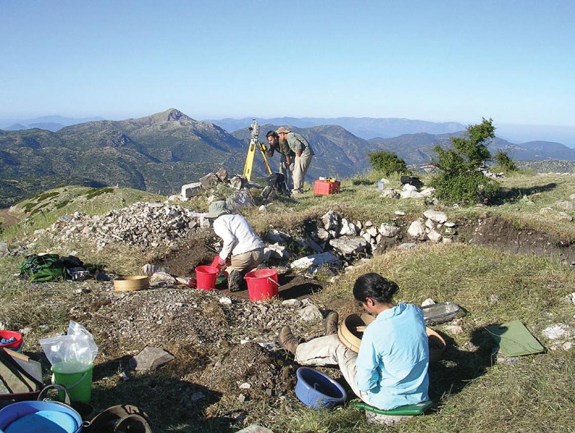 The project provides a rich training ground for aspiring archaeologists. During excavation years, more than 35 students work at the site. The researchers are exploring the relationship between Mt. Lykaion and the more famous sanctuary of Zeus at Olympia, The project provides a rich training ground for aspiring archaeologists. During excavation years, more than 35 students work at the site. The researchers are exploring the relationship between Mt. Lykaion and the more famous sanctuary of Zeus at Olympia,