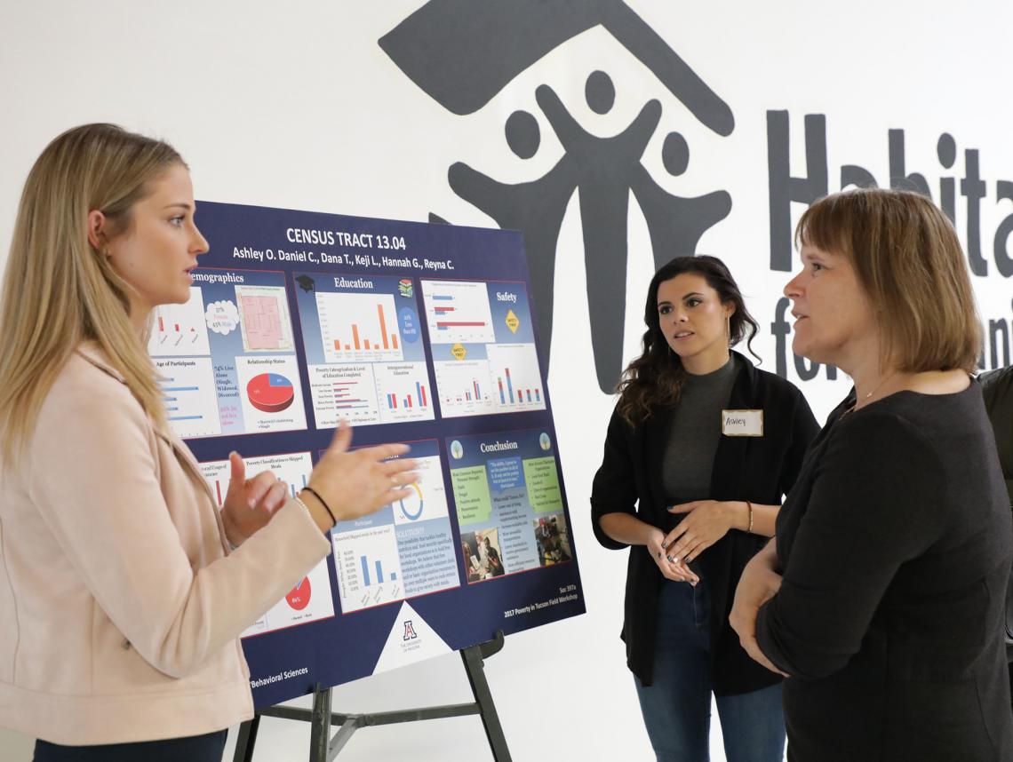 Students discussed findings from the Poverty in Tucson Field Workshop with community members, city officials and nonprofit organizers. Students discussed findings from the Poverty in Tucson Field Workshop with community members, city officials and nonprofit organizers.