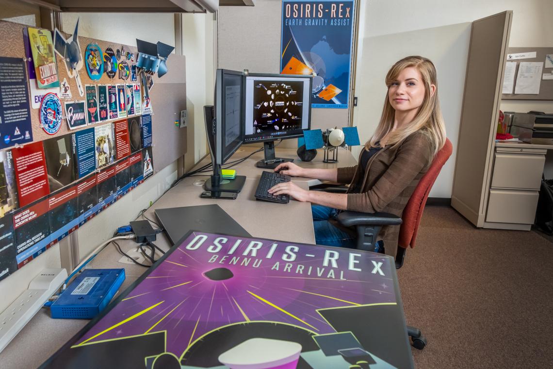 As graphic designer for the OSIRIS-REx mission, Heather Roper tells the spacecraft's story through images and illustrations that stay true to the science. As graphic designer for the OSIRIS-REx mission, Heather Roper tells the spacecraft's story through images and illustrations that stay true to the science.