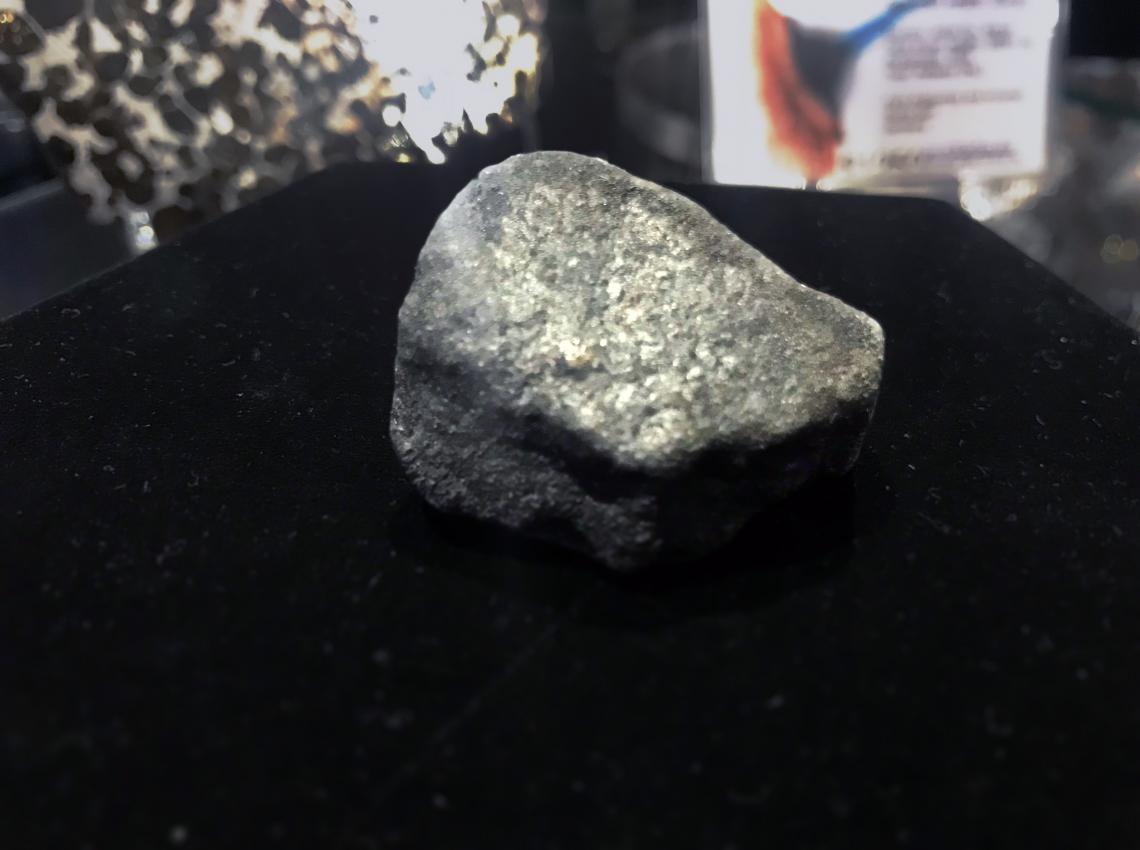 A sample of the Michigan meteorite recovered by citizen scientists using maps produced by UA assistant professor Vishnu Reddy’s Doppler radar technique A sample of the Michigan meteorite recovered by citizen scientists using maps produced by UA assistant professor Vishnu Reddy’s Doppler radar technique