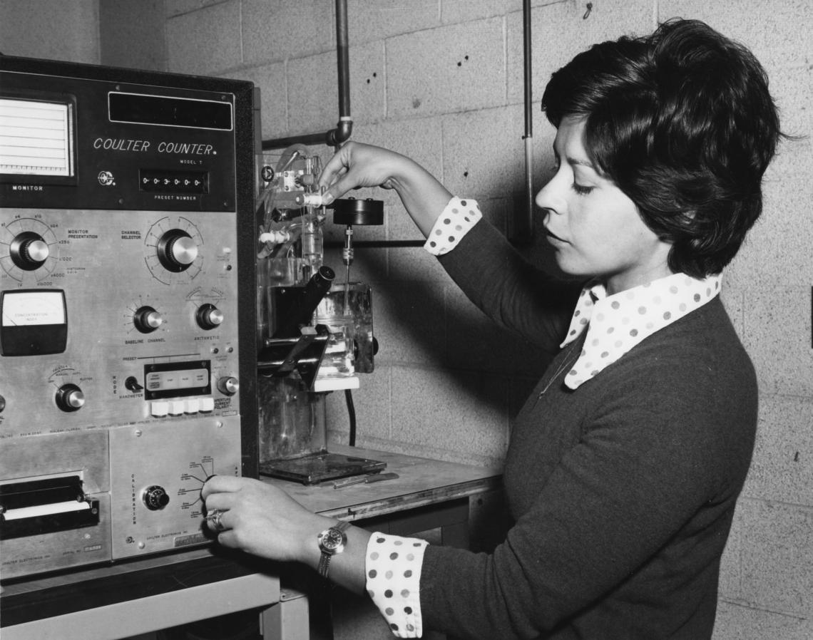 Zlática Kraljevic worked in Alan Randolph's crystallization lab in the UA Department of Chemical Engineering while pursuing graduate degrees. After earning her master's in 1977, she became one of the first women to earn a Ph.D. in chemical engineering fro Zlática Kraljevic worked in Alan Randolph's crystallization lab in the UA Department of Chemical Engineering while pursuing graduate degrees. After earning her master's in 1977, she became one of the first women to earn a Ph.D. in chemical engineering fro