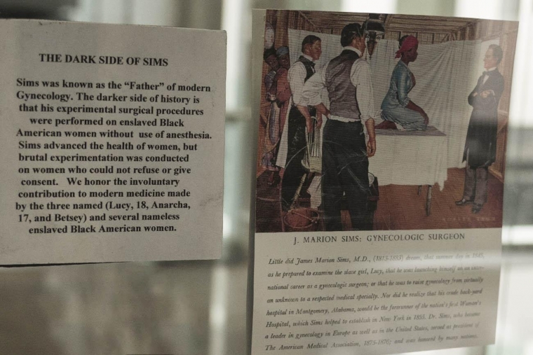 an image in a museum display