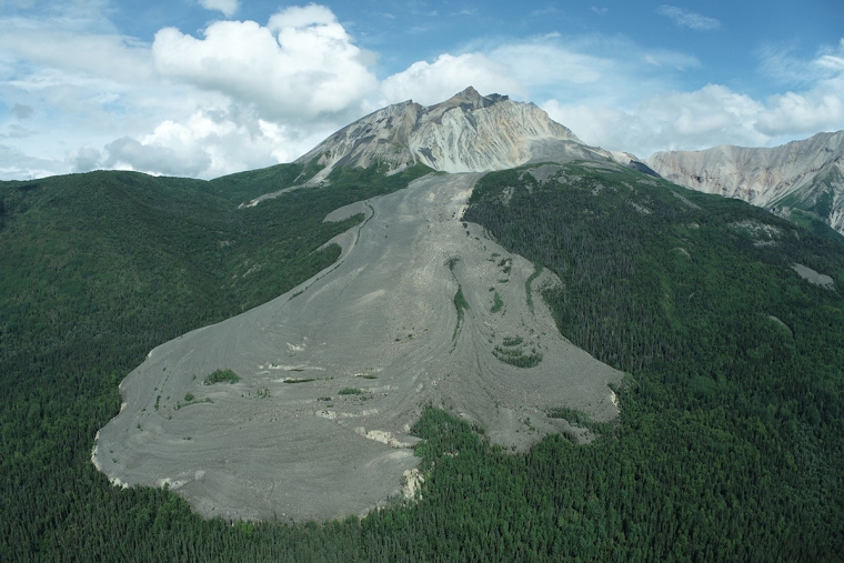 A rock glacier