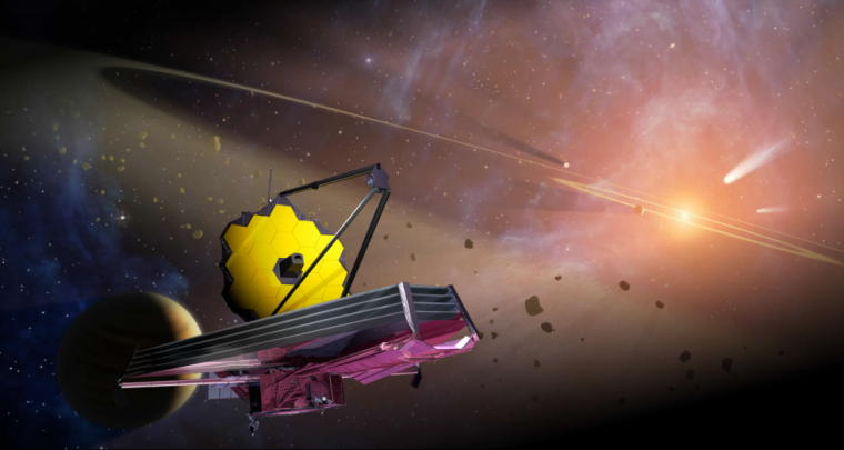 Artist rendering of the James Webb Space Telescope