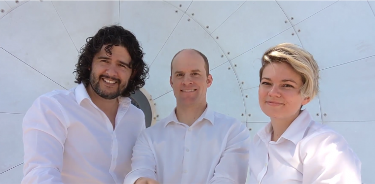 From left: Paramium Technologies' Christian Davila, co-founder; Justin Hyatt, co-founder; and Roslyn Norman, principal investigator. 