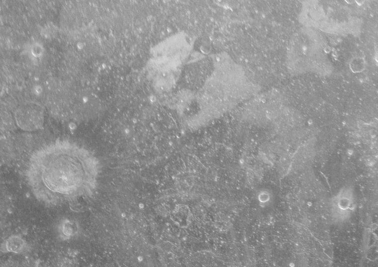 Imaged with radar from Earth, Mare Nubium reveals bright, somewhat angular features hidden underneath the surface — lava flows that solidified following the turbulent birth of the moon billions of years ago. Scientists use data like this to understand whe Imaged with radar from Earth, Mare Nubium reveals bright, somewhat angular features hidden underneath the surface — lava flows that solidified following the turbulent birth of the moon billions of years ago. Scientists use data like this to understand whe