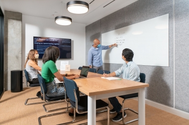 people using a wework workspace