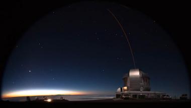 Observations made with the International Gemini Observatory at Maunakea helped determine the mass of the supermassive black hole powering the distant quasar. Pōniuā'ena was named to honor its discovery from Maunakea in Hawaii. It is the first quasar to re Observations made with the International Gemini Observatory at Maunakea helped determine the mass of the supermassive black hole powering the distant quasar. Pōniuā'ena was named to honor its discovery from Maunakea in Hawaii. It is the first quasar to re