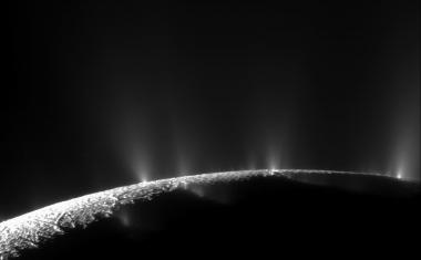 NASA Cassini spacecraft captured dramatic plumes, both large and small, spray water ice out from many locations along the famed tiger stripes near the south pole of Saturn moon Enceladus. NASA Cassini spacecraft captured dramatic plumes, both large and small, spraying water ice out from many locations along the famed tiger stripes near the south pole of Saturn moon Enceladus.